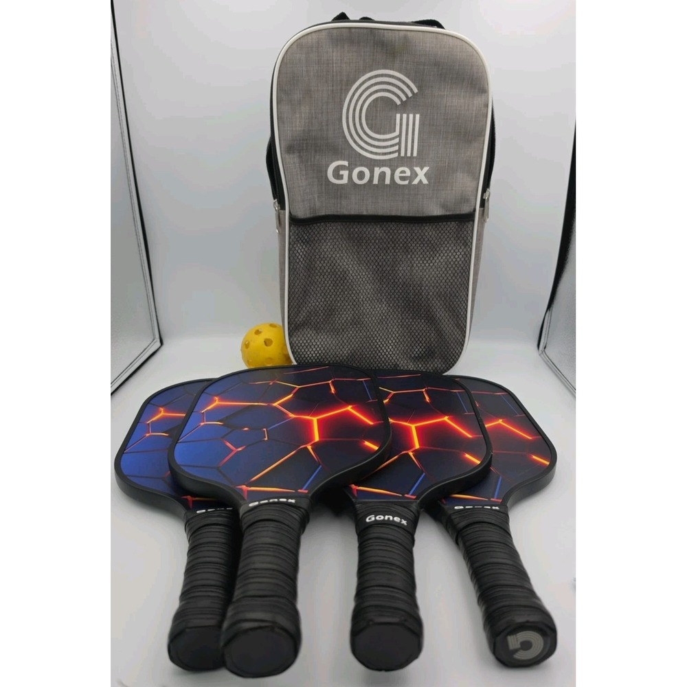 Gonex Pickleball Paddles Pickleball Set (4) Paddles + 1 Ball With Case
